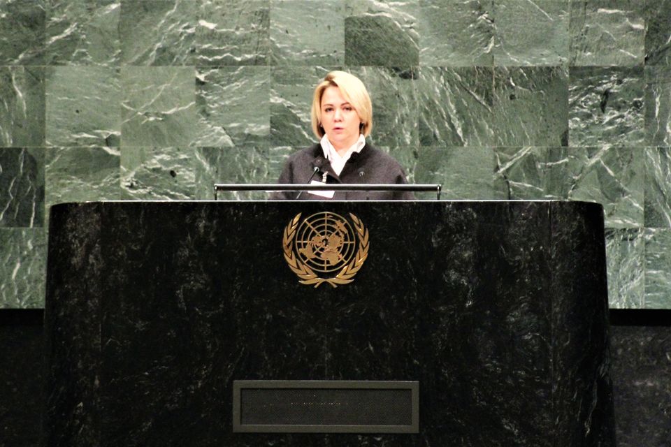 Statement by Ms. Oksana Koliada, Minister of Veterans Affairs, Temporarily Occupied Territories and Internally Displaced Persons of Ukraine, at the UN General Assembly meeting