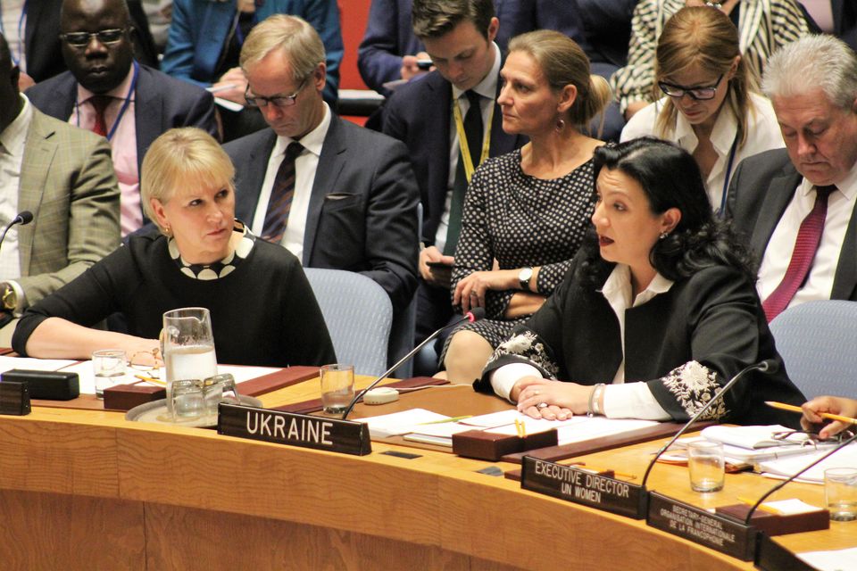 Statement by Ms. Ivanna Klympush-Tsintsadze, Deputy Prime Minister of Ukraine for European and Euro-Atlantic Integration, at the UNSC Open debate on Women, Peace and Security