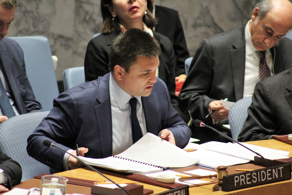 Statement by Foreign Minister Pavlo Klimkin at the UNSC Ministerial open debate on “Maintenance of International Peace and Security: Conflicts in Europe”