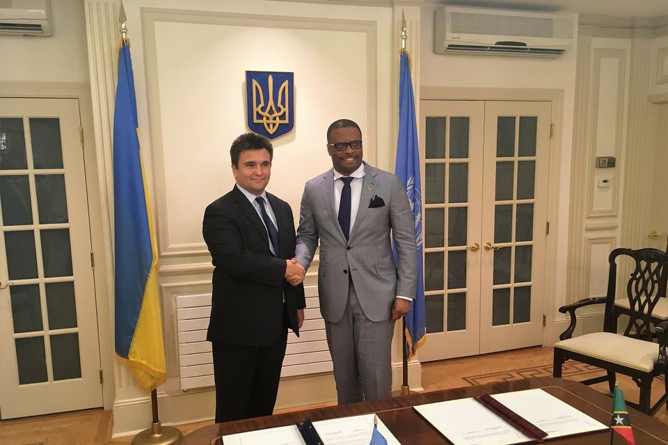 Ukraine and the Federation of Saint Christopher (Saint Kitts) and Nevis concluded an Agreement on mutual abolition of visa requirements